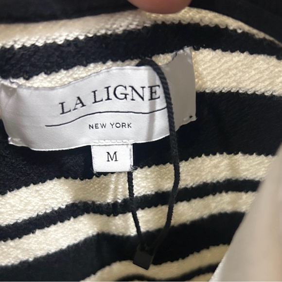 La Ligne Striped Howard Polo Sweatshirt sz M - Picture 4 of 4